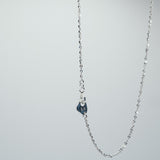 stick diamond charm necklace
