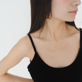 stick diamond charm necklace
